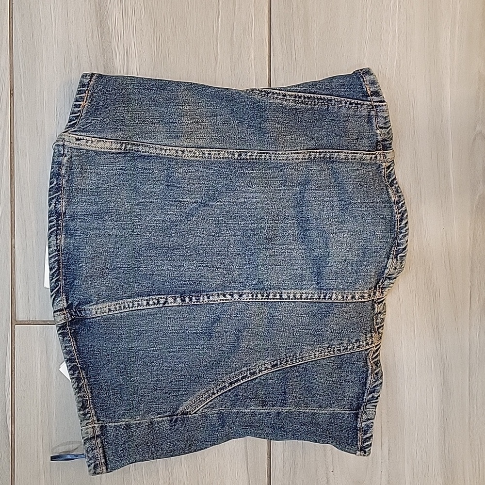 NWT Zara Corset Style Denim Top